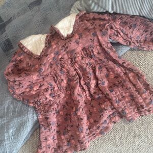 Zara Kids Floral Mauve Blouse